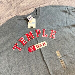 Perrin Temple University Dad T-Shirt Mens XL Gray Short Sleeve Collegiate NWT